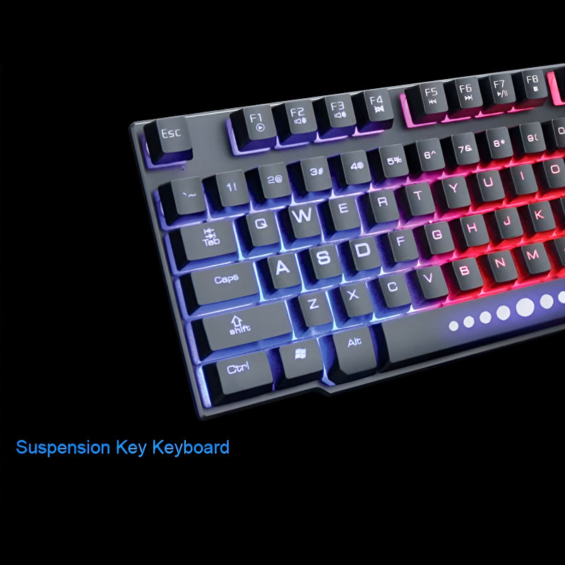 Fire Cam GK11 Suspension Key RGB Mechanical Gaming Keyboard with Aluminum Frame and Rainbow Backlit