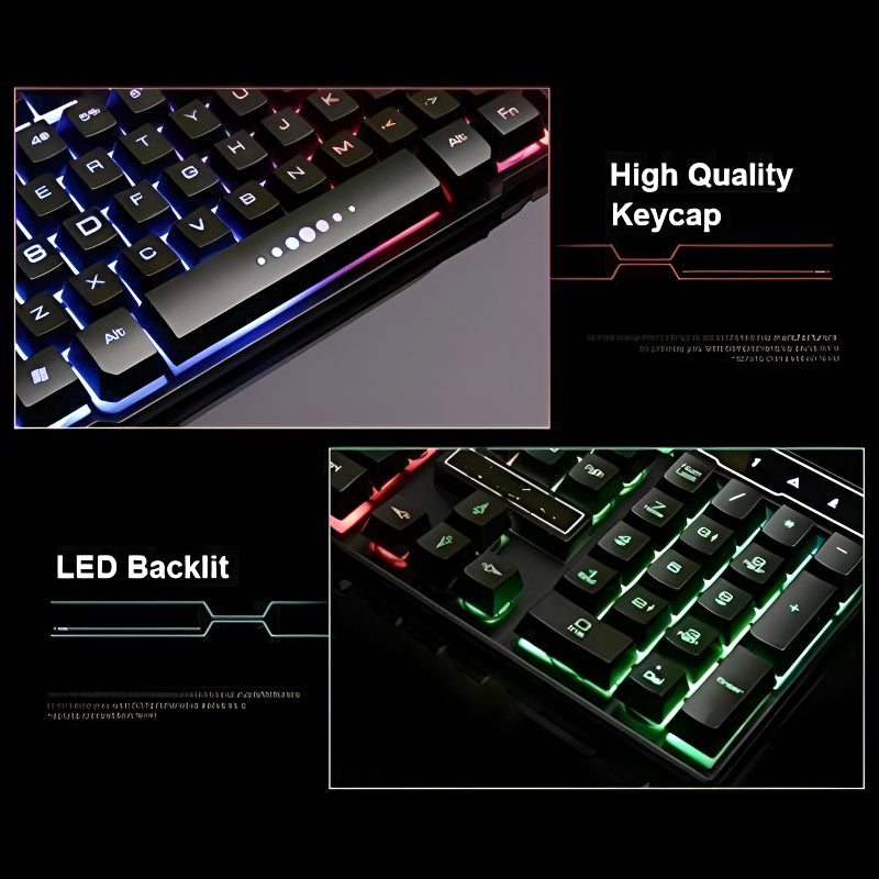 Fire Cam GK11 Suspension Key RGB Mechanical Gaming Keyboard with Aluminum Frame and Rainbow Backlit
