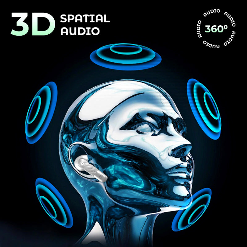 Audionic Trance Airbud 850 – Hexa Mic ANC Wireless Earbuds – 50H Playtime, 45ms Low Latency, 3D Spatial Audio, IPX5 Water Resistant and BT 5.4 TWS Earphones