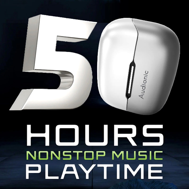 Audionic Trance Airbud 850 – Hexa Mic ANC Wireless Earbuds – 50H Playtime, 45ms Low Latency, 3D Spatial Audio, IPX5 Water Resistant and BT 5.4 TWS Earphones